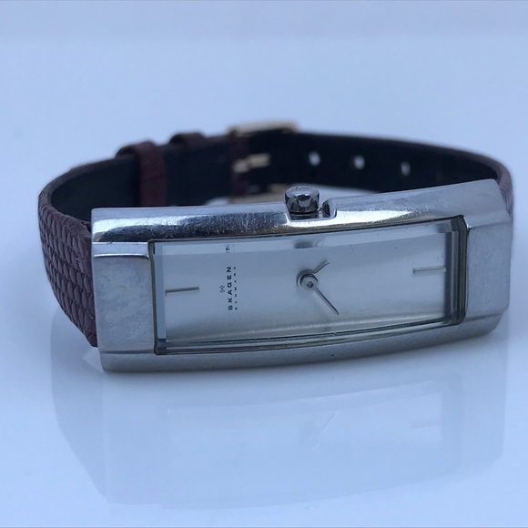 Skagen Accessories - Skagen Ladies Watch Brown Genuine Leather Band